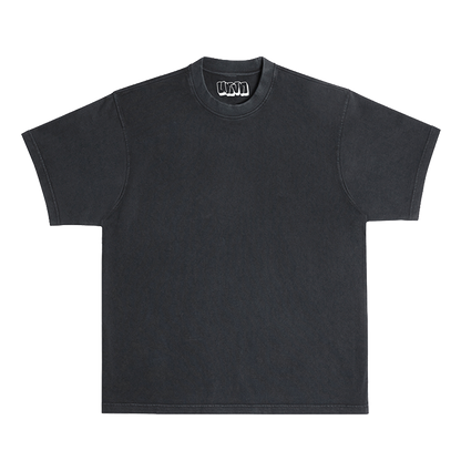 SIGNATURE GARMENT DYED HEAVYWEIGHT TEE : VINTAGE BLACK