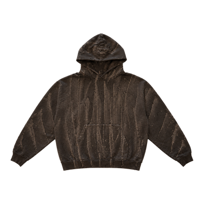 HEAVY FLEECE DRIP DYE HOODIE : BLACK