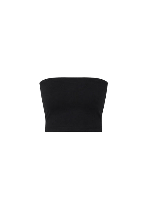 MID-LENGTH TUBE TOP - BLACK