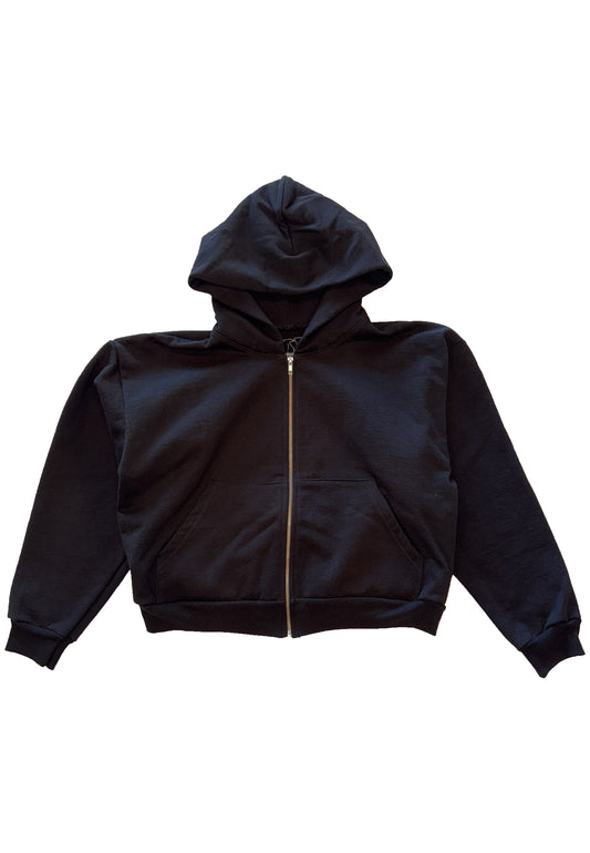 HEAVY FLEECE CROPPED ZIP UP