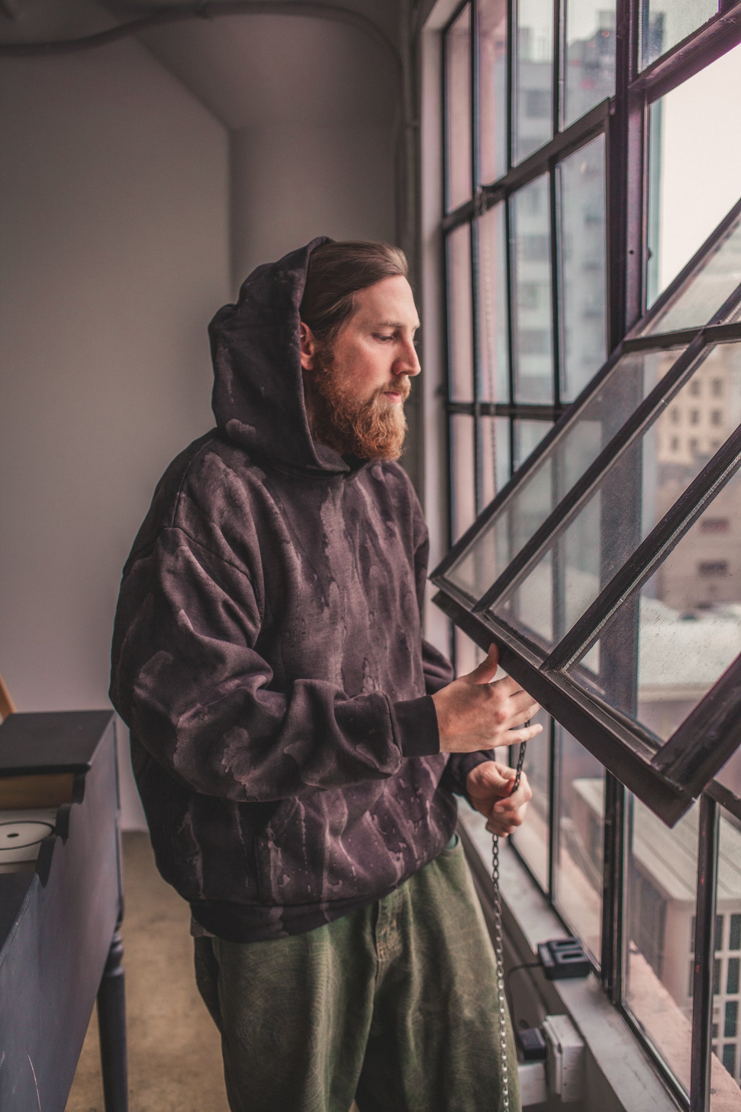 HEAVY FLEECE DRIP DYE HOODIE