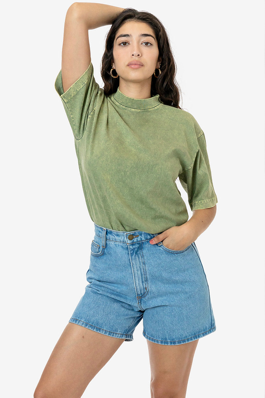 MINERAL WASH T-SHIRT - MATCHA
