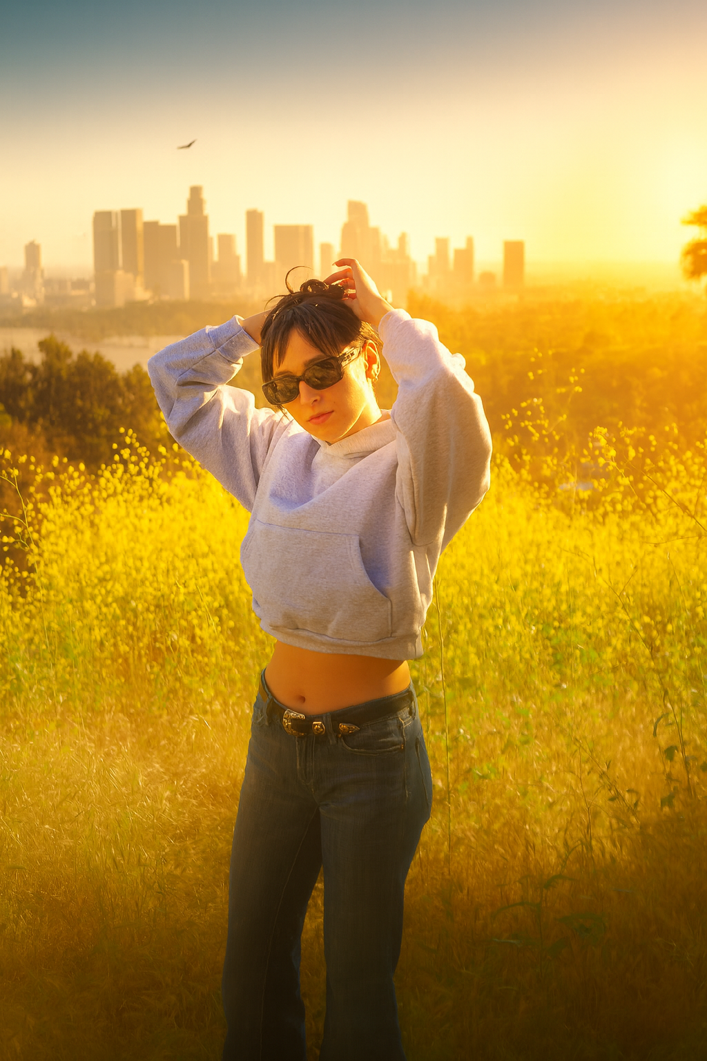 HEAVY FLEECE CROPPED WOMEN'S HOODIE