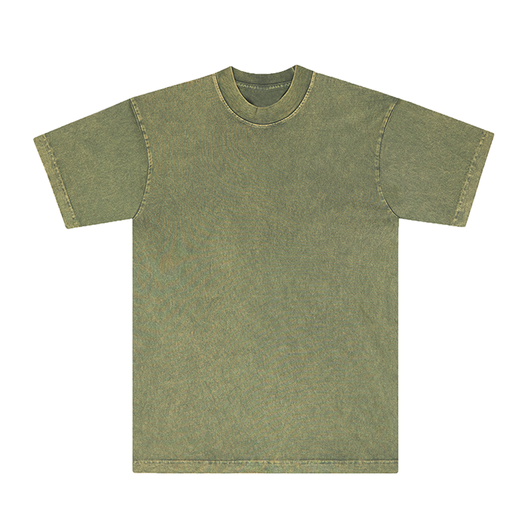 MINERAL WASH T-SHIRT : MATCHA