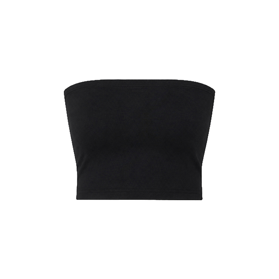 MID-LENGTH TUBE TOP : BLACK