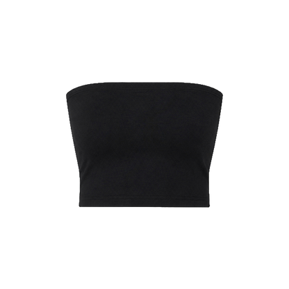 MID-LENGTH TUBE TOP : BLACK