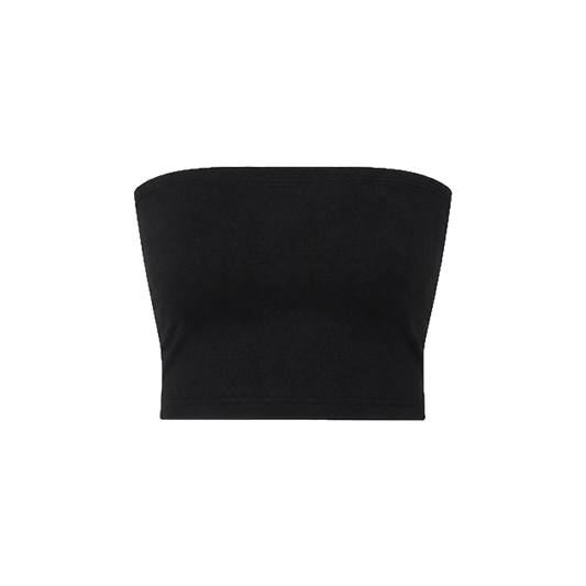 MID-LENGTH TUBE TOP : BLACK